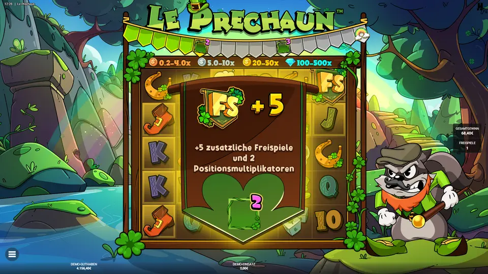 Shamrock 'n' Roll mit Rainbow, Pot of Gold und Großgewinn